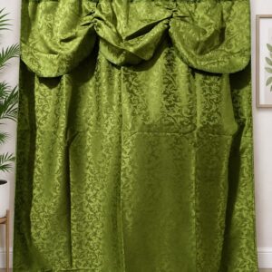 Par Cortina para ventana verde cemento yacard