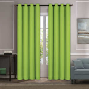Par de Cortina Black out verde limon