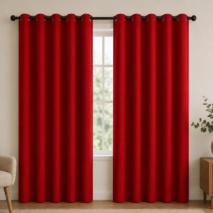 Par de Cortina Black out rojo