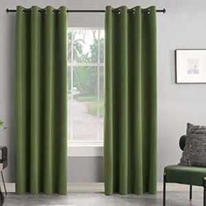 Par de Cortina Black out verde cemento