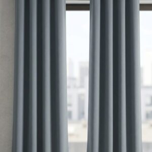 Par de Cortina Black out gris