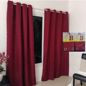 Par de cortina ventana YACARD semi black out corinto