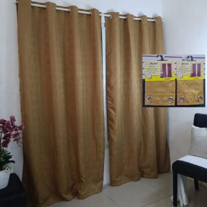 Par de cortina ventana YACARD semi black out mostaza