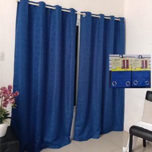 Par de cortina ventana YACARD semi black out azul