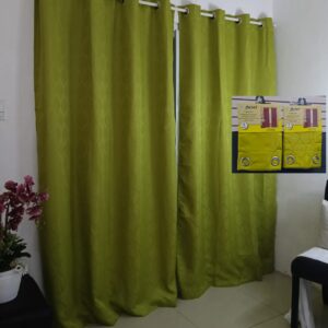 Par de cortina ventana YACARD semi black out verde olivo