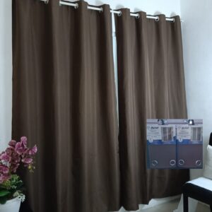Par de cortina ventana YACARD semi black out café