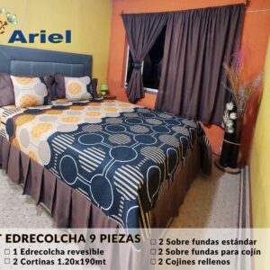 EDREDON REVERSIBLE 9 PIEZAS KING