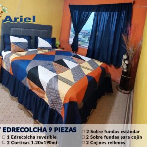 EDREDON REVERSIBLE 9 PIEZAS MATRI