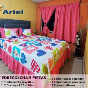 EDREDON REVERSIBLE 9 PIEZAS MATRI