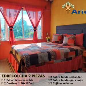 EDREDON REVERSIBLE 9 PIEZAS KING