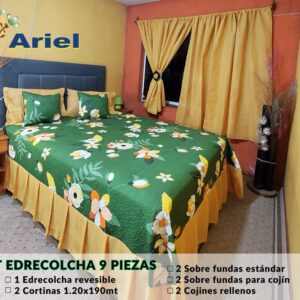 EDREDON REVERSIBLE 9 PIEZAS KING