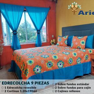 EDREDON REVERSIBLE 9 PIEZAS KING