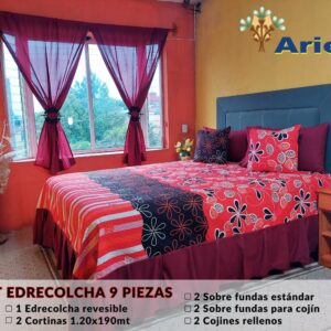 EDREDON REVERSIBLE 9 PIEZAS KING