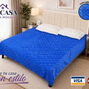poncho King Labrado Celeste 2x195