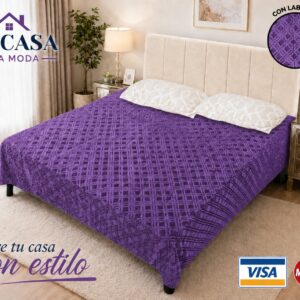Poncho King Labrado Morado 2x195