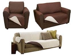 Cobertor Sobre Puesto Reversible 3-2-1 Cafe Oscuro con Beige